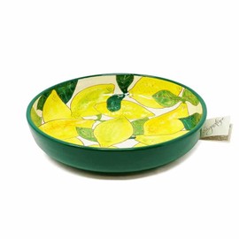 Verano Spanish Ceramics Signature Hand Painted Lemons Home Decor Decorative Food Sharing Serving Food Fruit Salad Bowls Dishes - 23cm