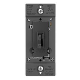 Legrand - Pass & Seymour TradeMaster® LED/CFL/Incandescent Single Pole 3-Way Toggle Slide Dimmer with Preset, Black