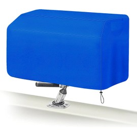 Boat Grill Cover 900D Heavy Duty Tear-Resistant Rectangular Marine Grill Cover for The Magma Products Cabo, Adventurer Marine Series Grill,with The 9"x18" Grilling Surface (Blue)