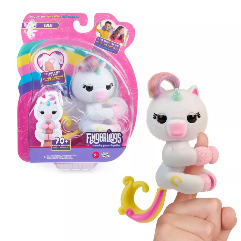 Fingerlings Interactive Baby Unicorn Toy Lulu with 70 Sounds Fuzzy