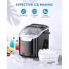 COWSAR Ice Maker Countertop, Portable Self-Cleaning Ice Machine, 26.5lbs/24Hrs, 8