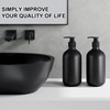 2Pcs Black Soap Dispenser, 16oz Black Plastic Dish Soap Dispenser