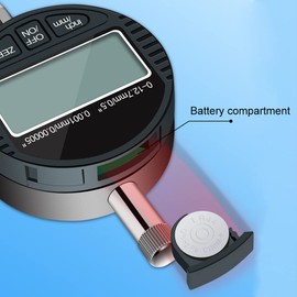 Oudtinz Digital Dial Indicator 0.001mm/0.00005'' Dial Test Gauge Range 0-25.4mm/1'' Digital Probe Indicator Dial Test Indicators Electronic Indicator Gauge