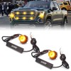 Xprite Amber LED Hideaway Strobe Lights Kit, Emergency Caution Hazard