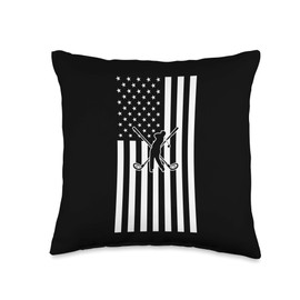 Golf Golfer American Flag Golfing Cool Sports Lovers Gifts Throw Pillow