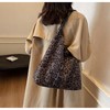 WEEKXING Suede Tote Bags for Women Leopard Print Purse Suede