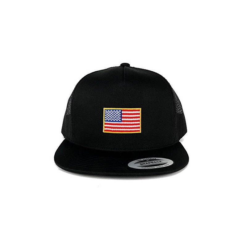 5 Panel Small Yellow American Flag Embroidered Iron On Patch