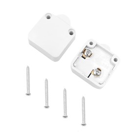 Tiardey 2Pcs Cabinet Lamp Switch, Wardrobe Touch White Switches, Normally Closed Wardrobe Touch Switch for Close Open Door Drawers On Off Light Switch