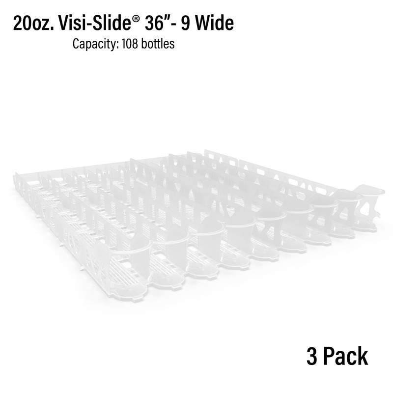 Display Technologies Visi-Slide Gravity-Fed Beverage Glide for Angled Shelves (Pack