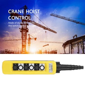 Crane Hoist Control Hoist Crane Push Button Switch A671 6 Buttons Crane Pendant Control Station UP Down Left Right Forward, Pushbutton Switches