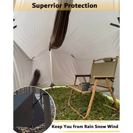 Sunyear Hammock Rain Fly Waterproof - Premium Hammock Tarp with Doors to Stay Warm and Dry in All Seasons | Portable and Lightweight Camp Rain Fly with All Installations Included | 11 Ft / 2lbs