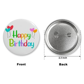 Birthday Girls Button Pink Baby Kids Happy Birthday Badge Pins,It's My Women Birthday Badges Party Decorations Favors Supplies