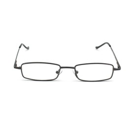 EYE ZOOM 3 Pack Readers Ultra Slim Compact Lightweight Tube Reading Glasses with Portable Clip Aluminum Case, Gunmetal Strength +2.00