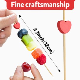 100Pcs Colorful Love Heart Cocktail Picks,Heart Toothpicks For Appetizers,Appetizer Skewers For Appetizers,Cocktail Picks For Drinks,Fancy Toothpicks For Appetizers,Cocktail Toothpicks,Appetizer Picks