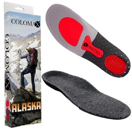 COLOMAX ALASKA Orthopaedic Winter Insoles Warm Cosy White or Grey, White