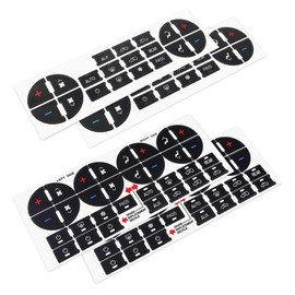 AC Dash Button Sticker Repair Kit, 2PCS 19 Button and 2PCS 31 Button Decal for Fixing Ruined Faded A/C Control Buttons, Car Interior Accessories Replacement Stickers Fits GM Vehicles, Cars, SUV, Truck