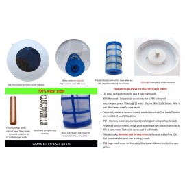 Hilltop Solar Solar Pool Ionizer |2 units | 7 volts -1.75 watts |LED on/off | self clean anode