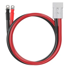AUTKLER 6AWG Battery Terminal Cable 6mm Eyelets Works with 50A Anderson Connector 50A,30cm (30cm Anderson Cable)