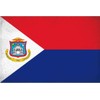 mrdeco Metall Schild 12x18cm gewölbt Sint Maarten Flag Vintage Schild