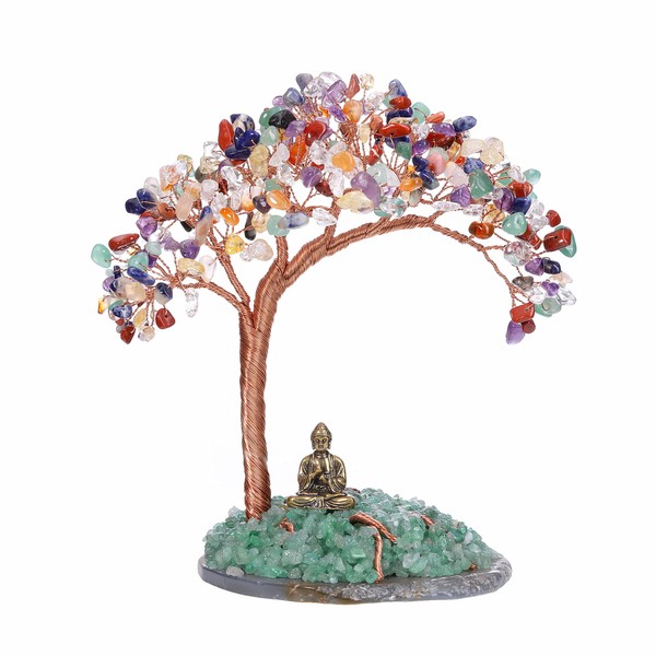 GEHECRST Feng Shui Money Tree Buddha Figure Tree of Life