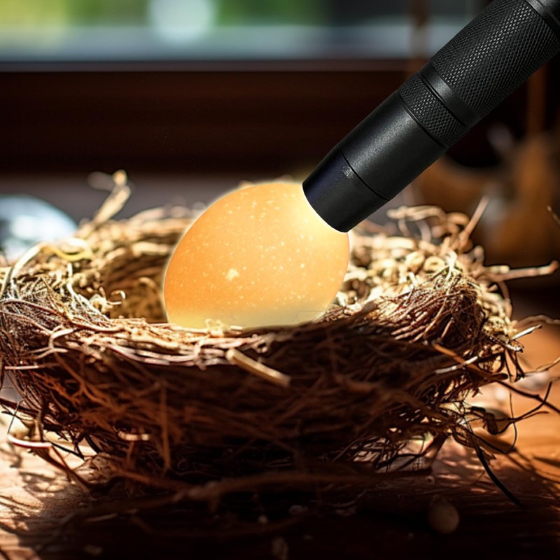Schierlampe für Hühnereier, Schierlampe wachteleier wiederaufladbar, LED Eiertester mit USB-Ladegerät