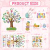 GULWAT 188 PCS Easter Window Clings, Lager PVC Eggs Bunny