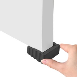 Two-Way Door Stoppers, Doorstop Wedge, Small Size Cube Rubber Door Stops,Black 2PCS