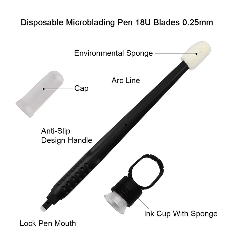Microblading Disposable Handpiece with Needles for Manual Pigmentation of Eyebrows