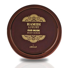 Hamidi Luxury Oud Musk Body Scrub For Women 250ML (8.4 OZ) Exfoliating Body Scrub For Soft And Smooth Skin, Made With Naturally Derived Ingredients For Gentle, Effective And Radiant Skin Care