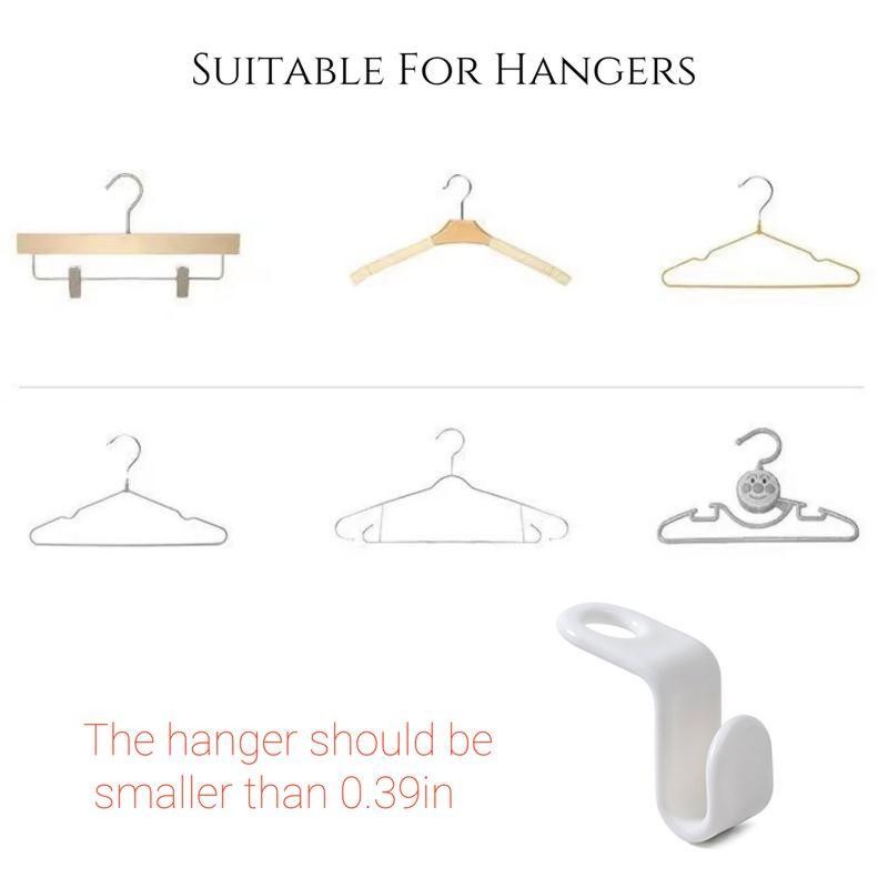 100 Counts Hanger Connector Hooks for Clothes Storage,Space Saving Organizer,Space