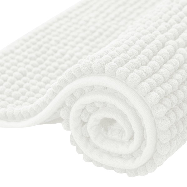 SUBRTEX Bathroom Rugs Chenille Bath Rug Soft Short Plush Bath