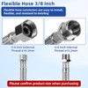 3 pieces flexible hose 3/8, 304 stainless steel reinforced hose,