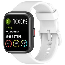 Chofit Compatible with Health Smartwatch 3 Bands for Women Men,Waterproof Silicone Band Quick Release Wristbands Adjustable Replacement Strap (Black&White)