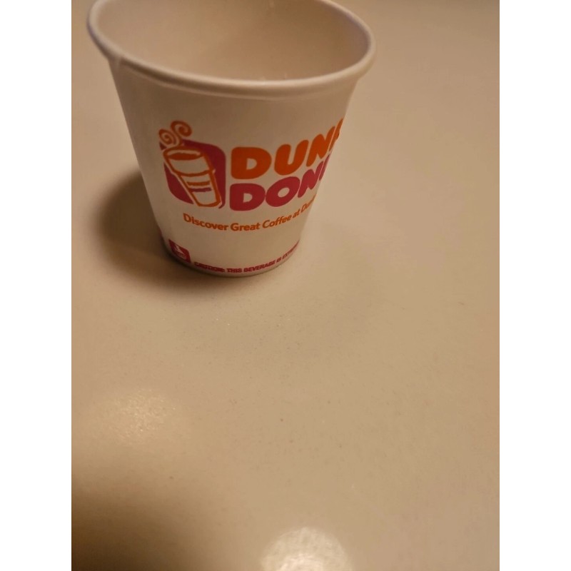 Dunkin' Donuts ONE Dunkin Donuts 4OZ White Paper Store Coffee