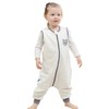 ililmmoe Baby Unisex Sleeping Bag with Feet, Pyjamas, Infant Walking, Cotton Sleeping Bag, Portable Blankets, Lining Made of Cotton Clip, 1.5 Tog, White Cat, L, 100 cm