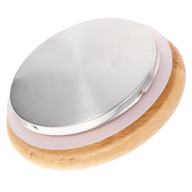 FUNOMOCYA Glass Pitcher Bamboo Lid - Stainless Steel Water Carafe Cover Lid Replacement Cap Airtight for Fridge Water Jug Beverage Coffee Milk Pitcher