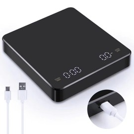 Mini Coffee Scales with Timer Digital Coffee Electronic Scales USB 3 kg 0.1 g High Precision Measures LED Screen Espresso Scales