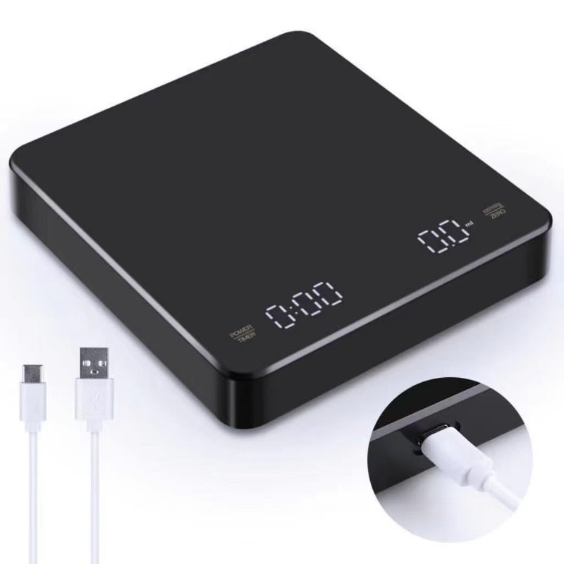 Mini Coffee Scales with Timer Digital Coffee Electronic Scales USB