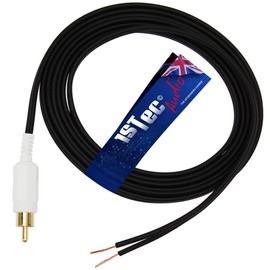 1STec 1 x 15m Gold Plated Bose 5.1 Acoustimass Lifestyle 10 15 18 28 48 V and T System Rear or Front Cube Surround Sound Satellite Speaker Wire RCA to Stripped Bare Ends (1 x 15 Metre, Black)