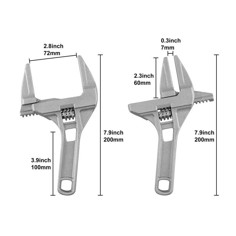 Elezenioc Adjustable Spanner Wrench 6-68mm Open-End Wide Jaw Spanners Wrenches