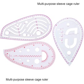 9 Pieces French Metric Ruler Bevelled Transparent Ruler Curve Shaped Measuring Ruler Plastic Sewing Tools DIY Sewing Ruler Set for Sewing Tailoring Crafts, 9 Styles