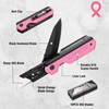 WORKPRO 2-in-1 Folding Knife/Utility Knife, Wood Handle, G10 Handle