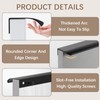 6 Pack Concealed Kitchen Cupboard Handles, Black Cabinet Handles Back