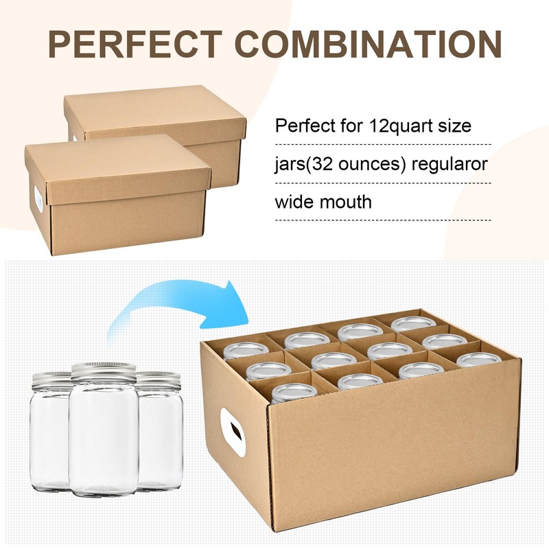 PPXHFV 6 Pcs Canning Jar Storage,Fits 32 oz Jars Regular