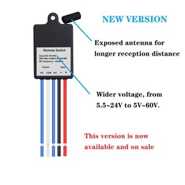 QIACHIP Mini Wireless Remote Control Switch DC 6V 12V 24V 1CH Channel RF Relay Switch Receiver Transmitter for LED Light Car Battery Anti-Leakage Retrofit