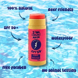 Barreltopia Surf Stick Sun Cream Face 50+ Zinc Colouring Pencils - Sun Cream Face SPF 50 - Sun Zapper Waterproof Eco Natural