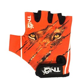 Kids Girls Boys Cycling gloves Half Finger/Fingerless Padded Sports Bike Bicycle BMX Bike's glove TNQ (Lion orange, XXXS = 7" (Age 6 to 9))