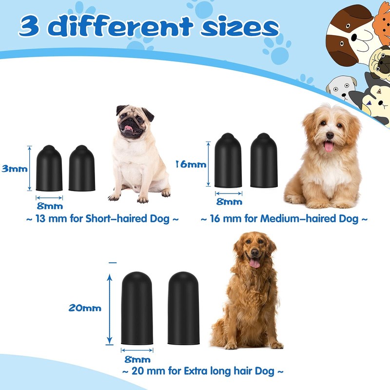 Weewooday 24 Pieces Shock Collar Dog Rubber Tips Training Collar