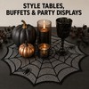 30cm Black Spider Web Placemat for Halloween – Lace-Style Round