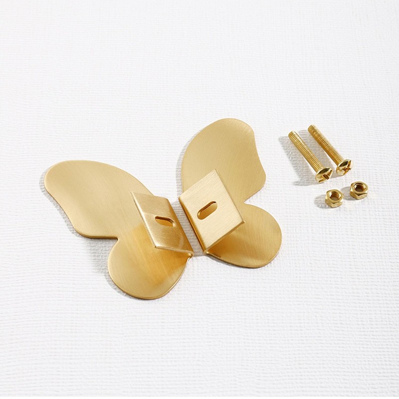FAYZSOWSR 2Pack Butterfly Cabinet Knobs Gold Butterfly Single Hole Knob